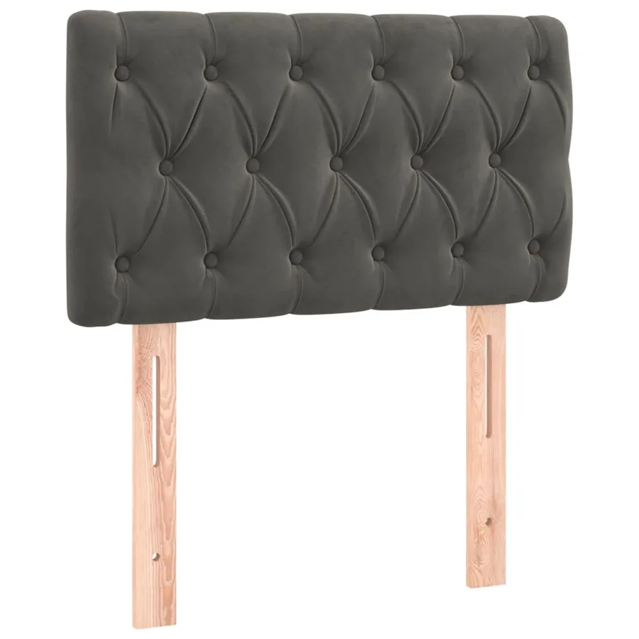 Tête de lit à LED Gris foncé 80x7x78/88 cm Velours - 4