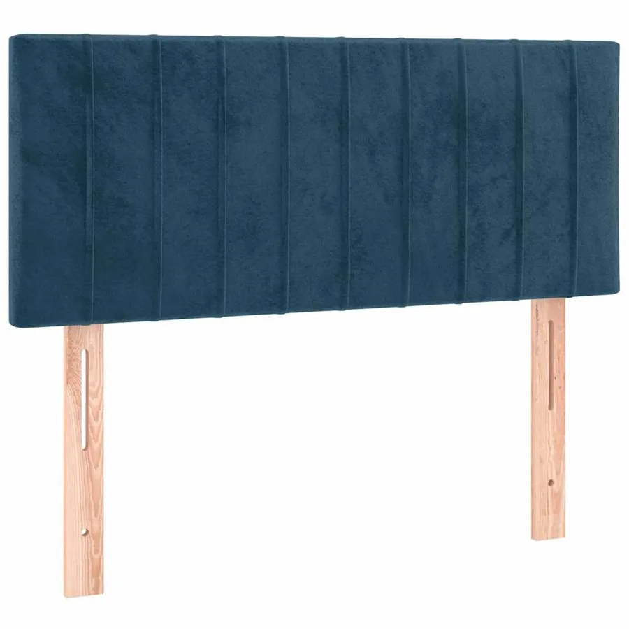 Tête de lit à LED Bleu foncé 100x5x78/88 cm Velours - 4