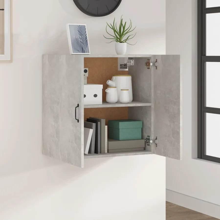 Armoire murale Gris béton 60x31x60 cm Bois d'ingénierie - 3