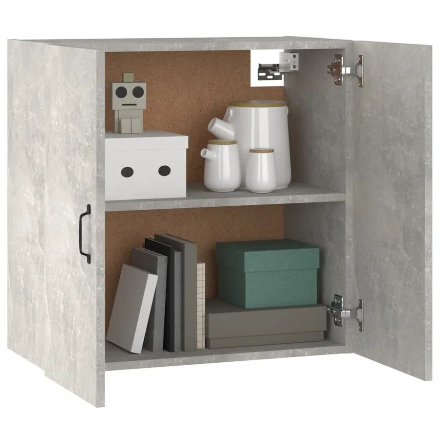 Armoire murale Gris béton 60x31x60 cm Bois d'ingénierie - 4