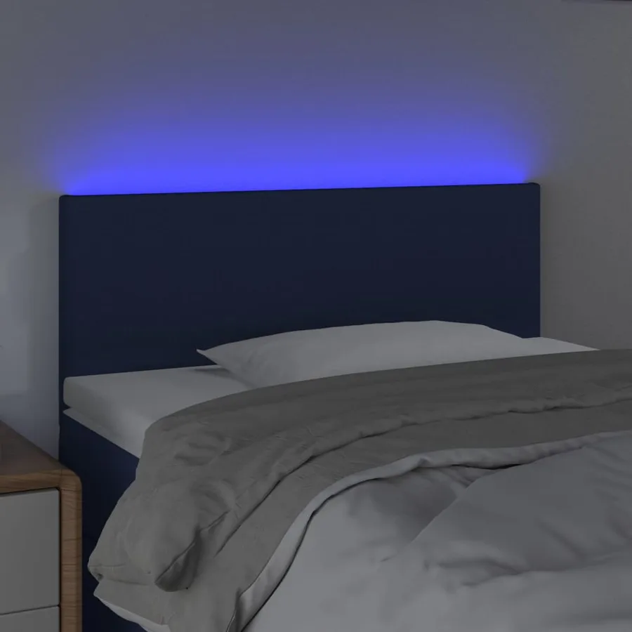 Tête de lit à LED Bleu 80x5x78/88 cm Tissu - 3