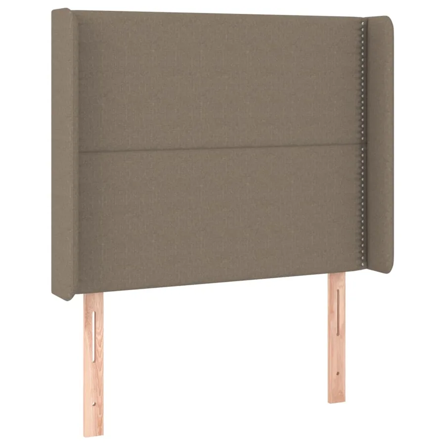 Tête de lit avec oreilles Taupe 93x16x118/128 cm Tissu - 2
