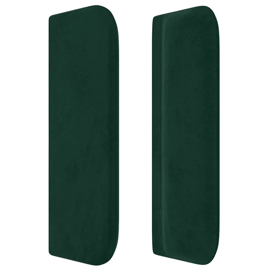 Tête de lit avec oreilles Vert foncé 203x16x78/88 cm Velours - 4