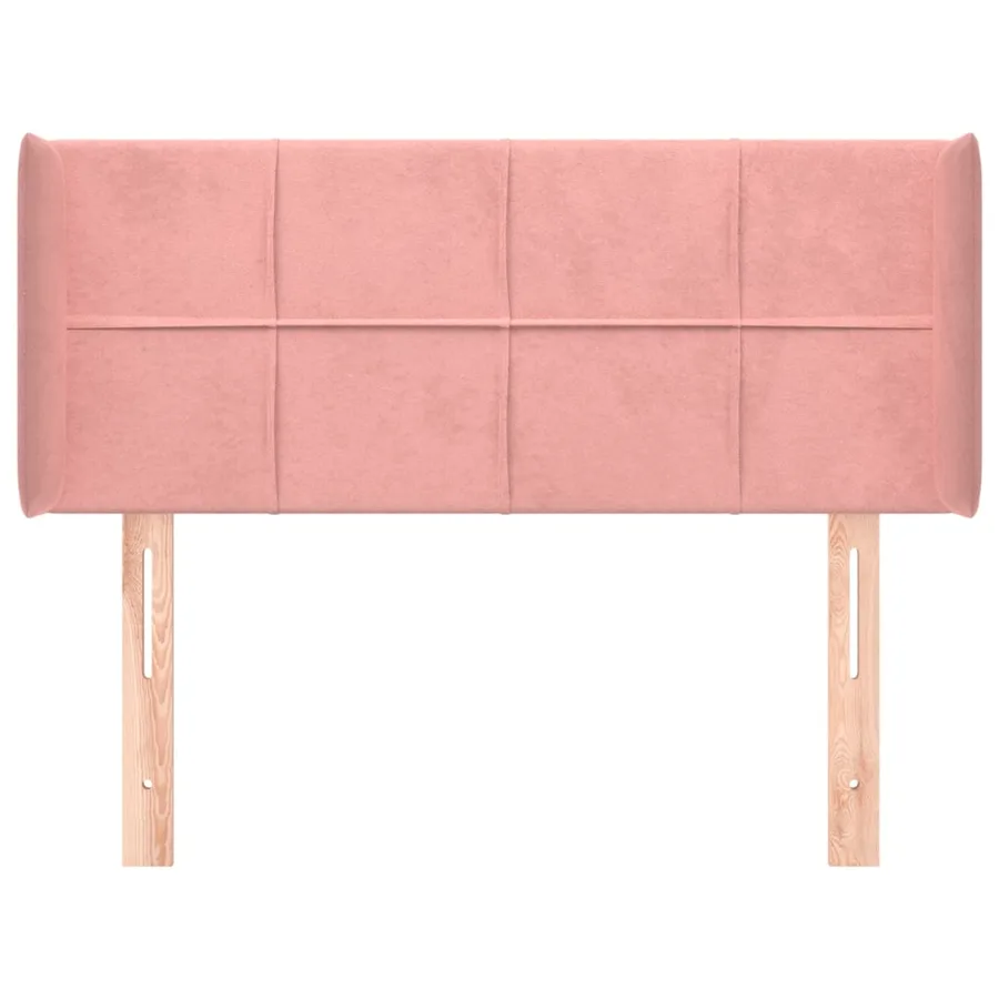 Tête de lit avec oreilles Rose 83x16x78/88 cm Velours - 3