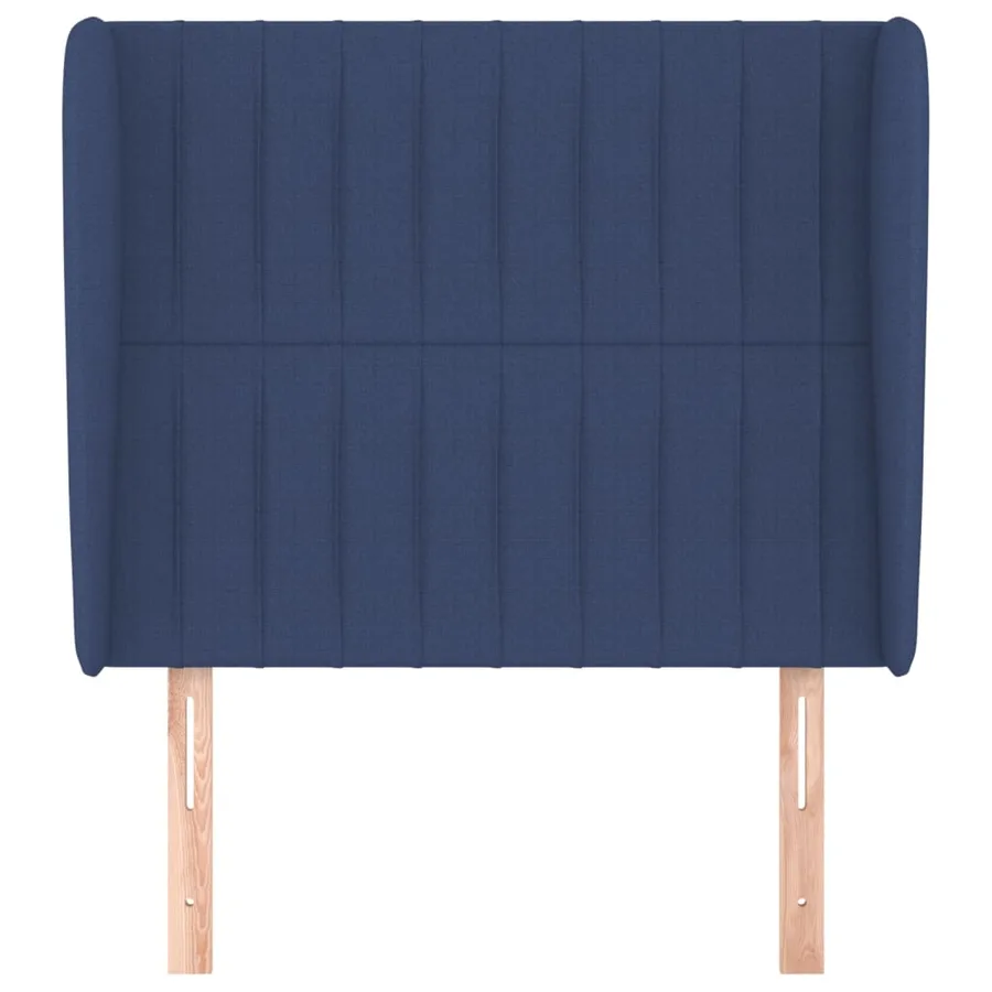 Tête de lit avec oreilles Bleu 103x23x118/128 cm Tissu - 3