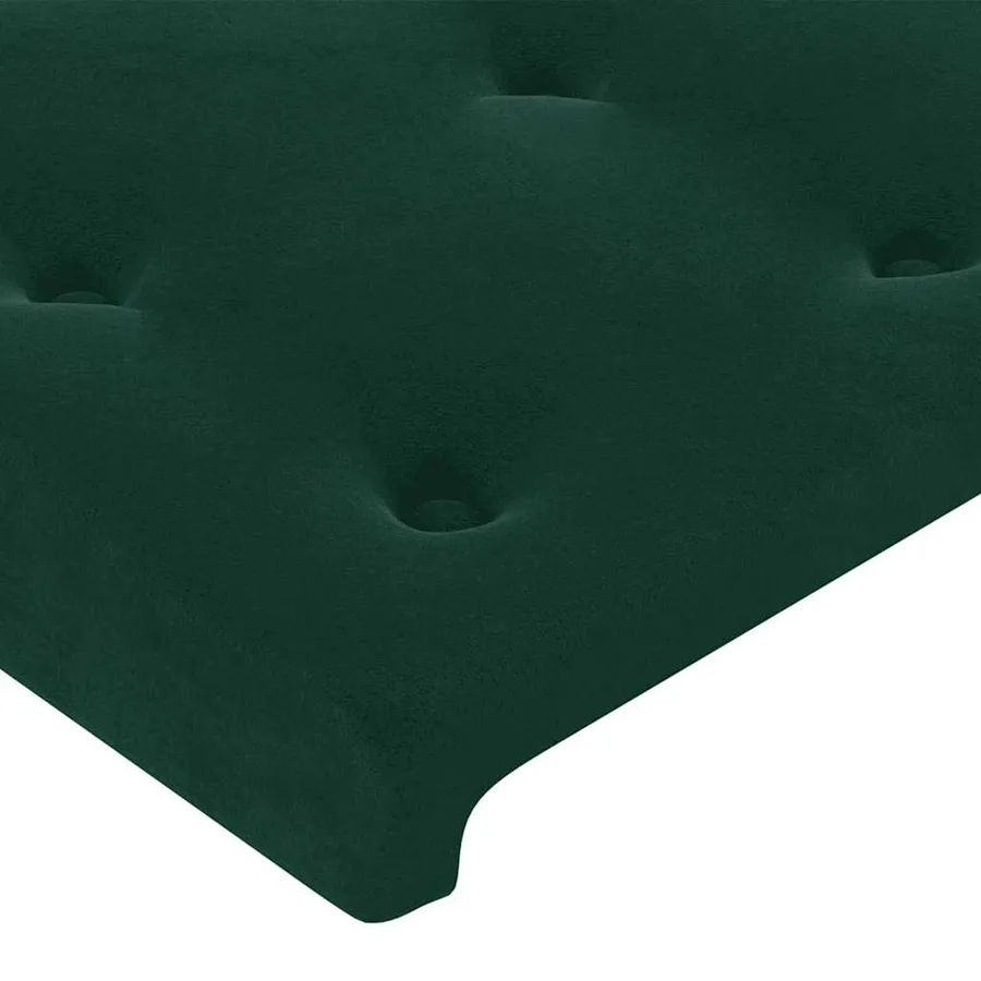 Tête de lit avec oreilles Vert foncé 147x23x78/88 cm Velours - 5