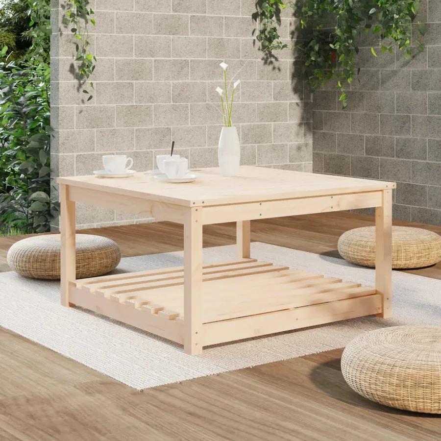 Table de jardin 82,5x82,5x45 cm bois massif de pin - 3