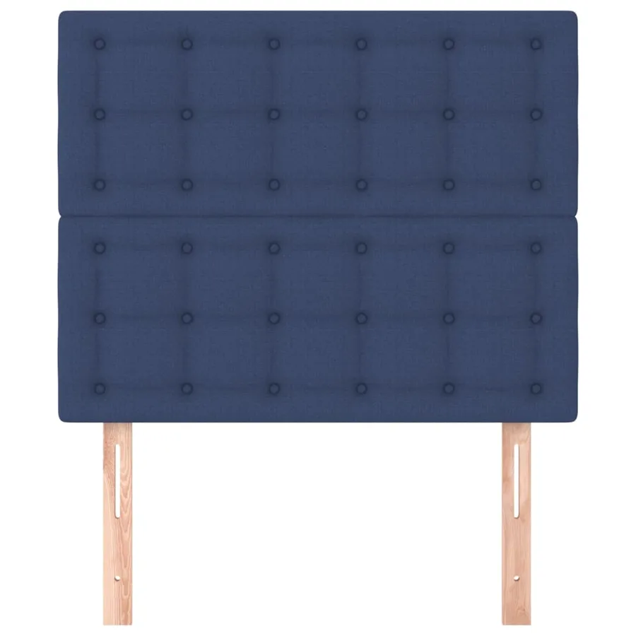 Tête de lit Bleu 90x5x118/128 cm Tissu - 3