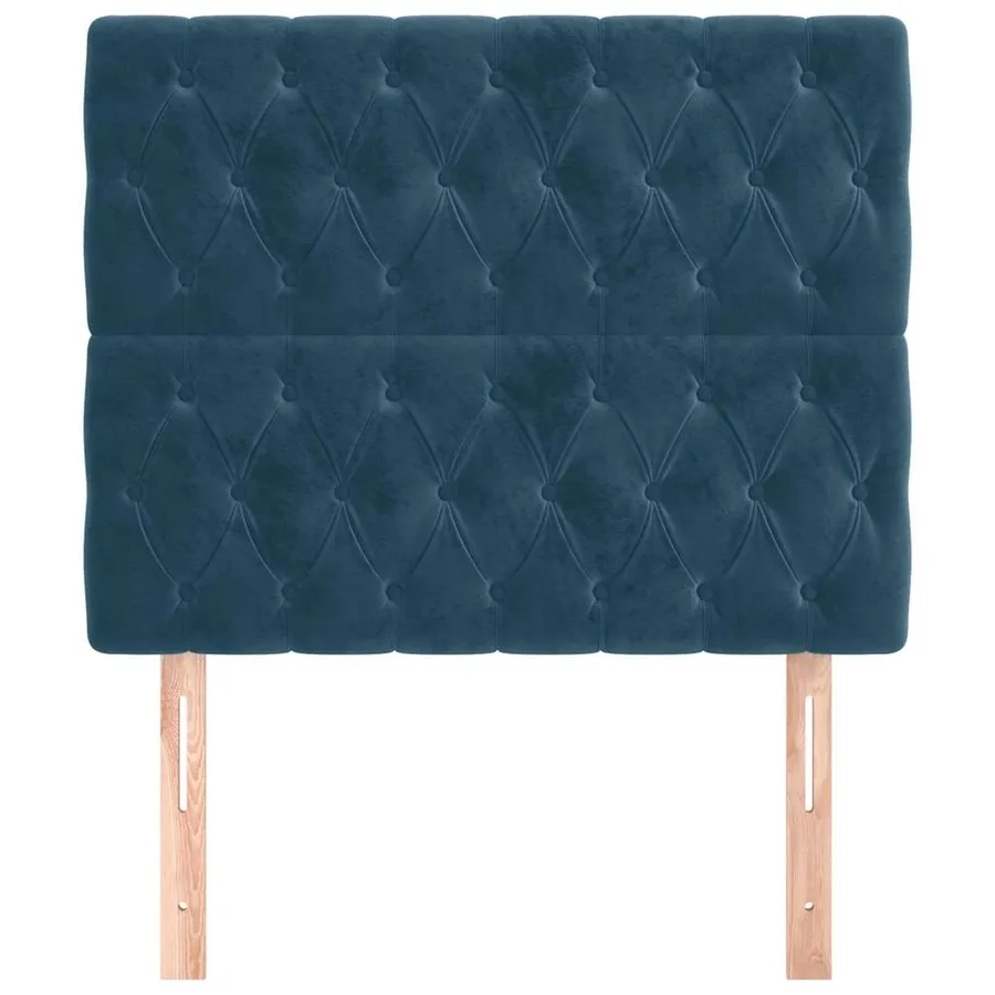 Tête de lit Bleu foncé 100x7x118/128 cm Velours - 3