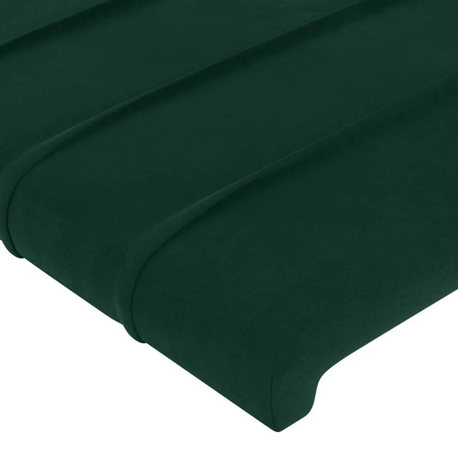 Tête de lit Vert foncé 100x5x118/128 cm Velours - 4