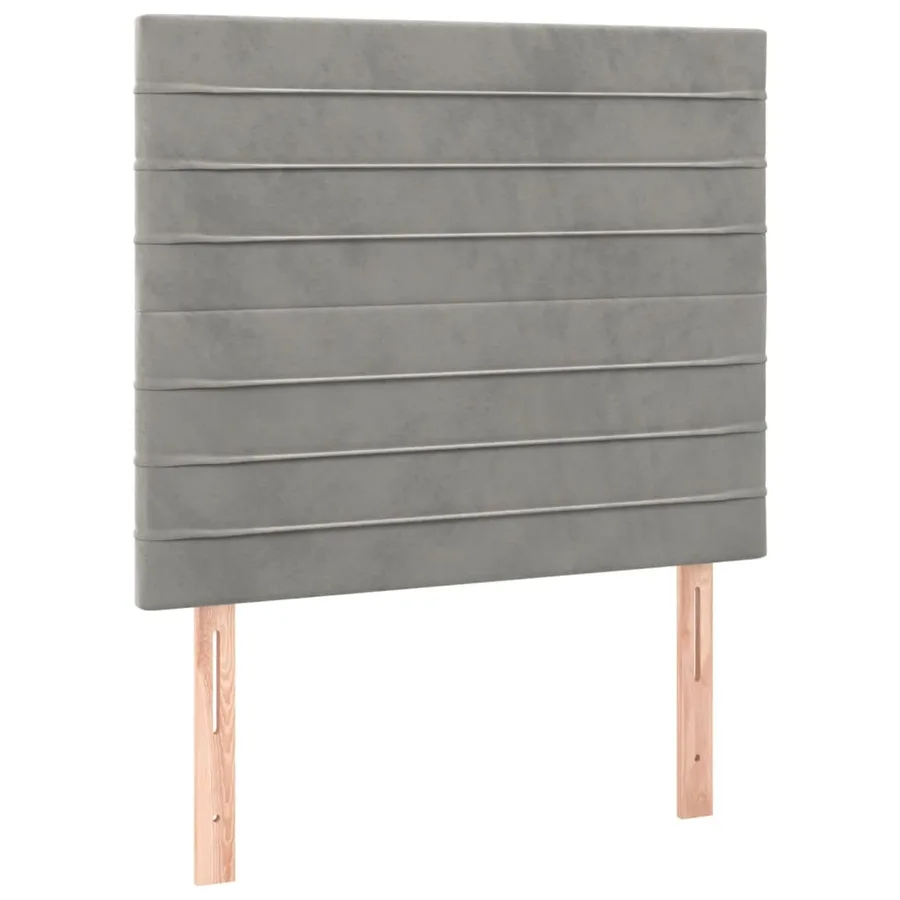 Tête de lit Gris clair 90x5x118/128 cm Velours - 2