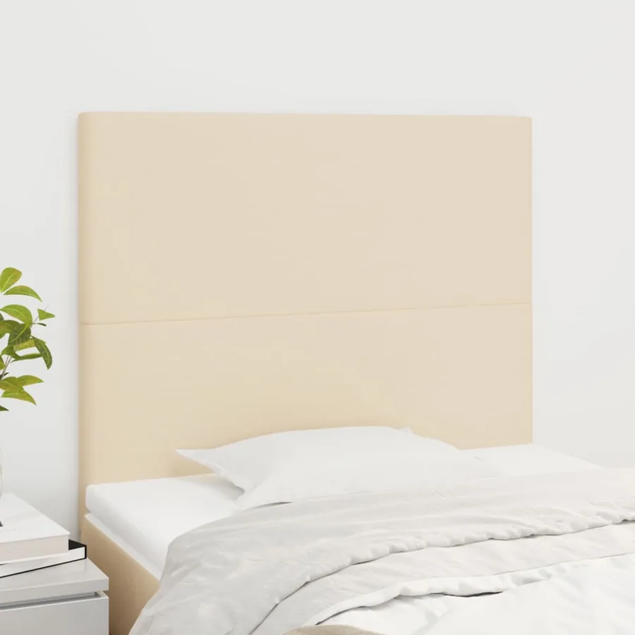 Tête de lit Crème 80x5x118/128 cm Tissu