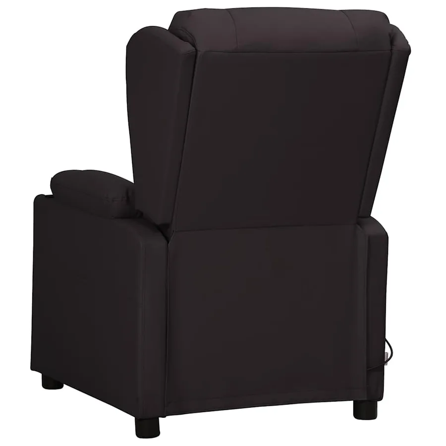 Fauteuil électrique de massage Noir Similicuir - 4