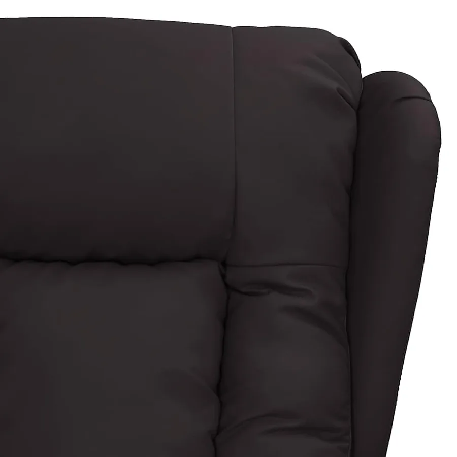 Fauteuil électrique de massage Noir Similicuir - 5