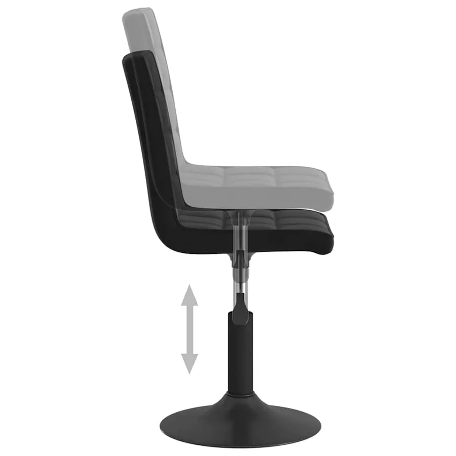 Chaises pivotantes à manger lot de 4 noir velours - 7