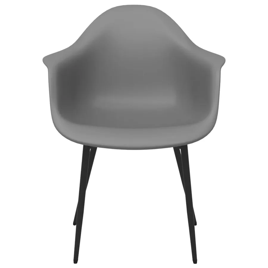 Chaises à manger lot de 6 gris PP - 4
