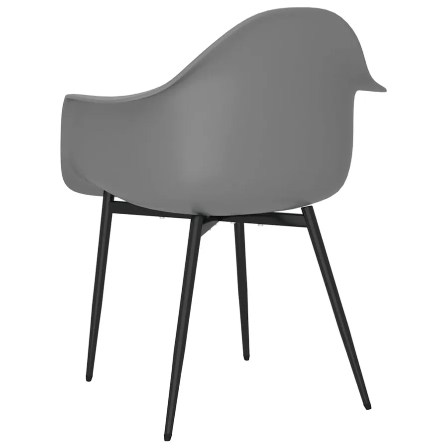 Chaises à manger lot de 6 gris PP - 6