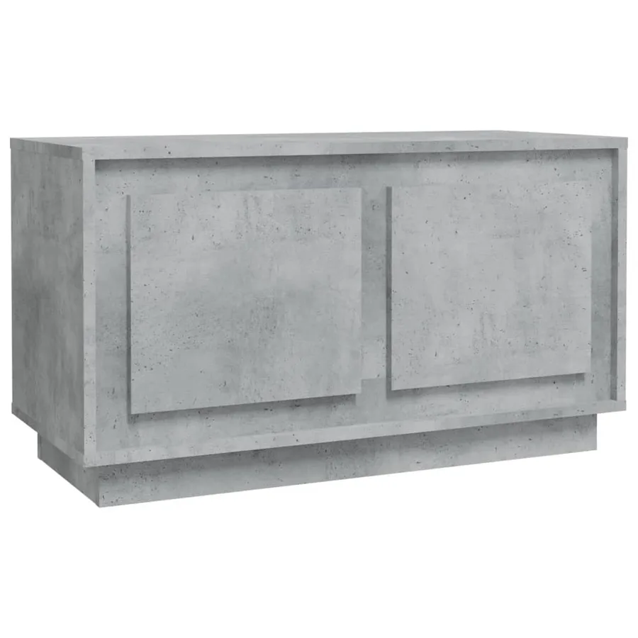 Meuble TV gris béton 80x35x45 cm bois d'ingénierie - 2