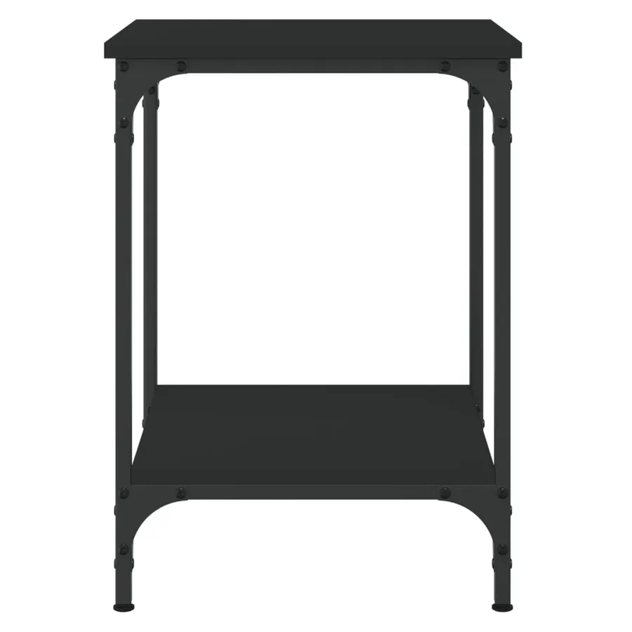Table basse noir 40x40x55 cm bois d'ingénierie - 4