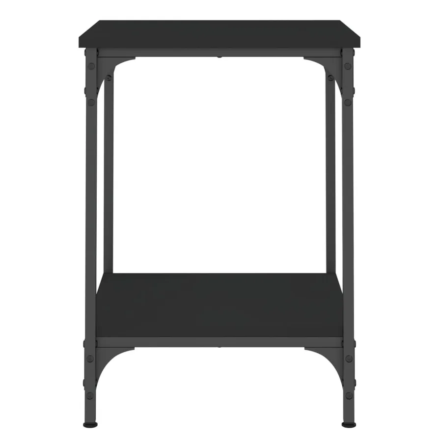 Table basse noir 40x40x55 cm bois d'ingénierie - 6