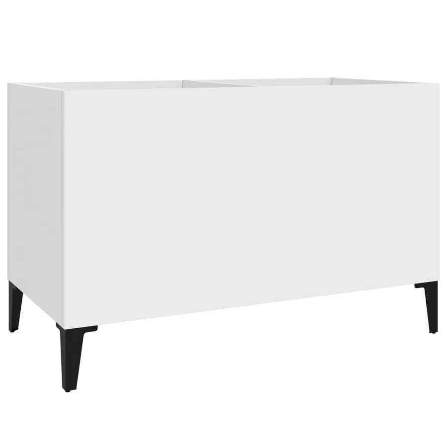 Armoire à disques blanc 74,5x38x48 cm bois d'ingénierie - 2