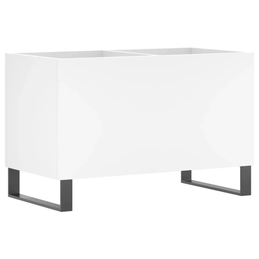 Armoire à disques blanc 74,5x38x48 cm bois d'ingénierie - 6