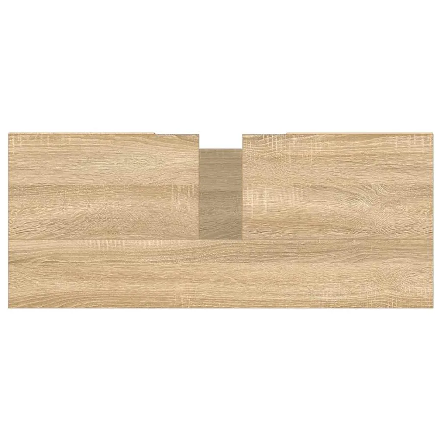 Armoire salle de bain chêne sonoma 80x33x60cm bois d'ingénierie - 9