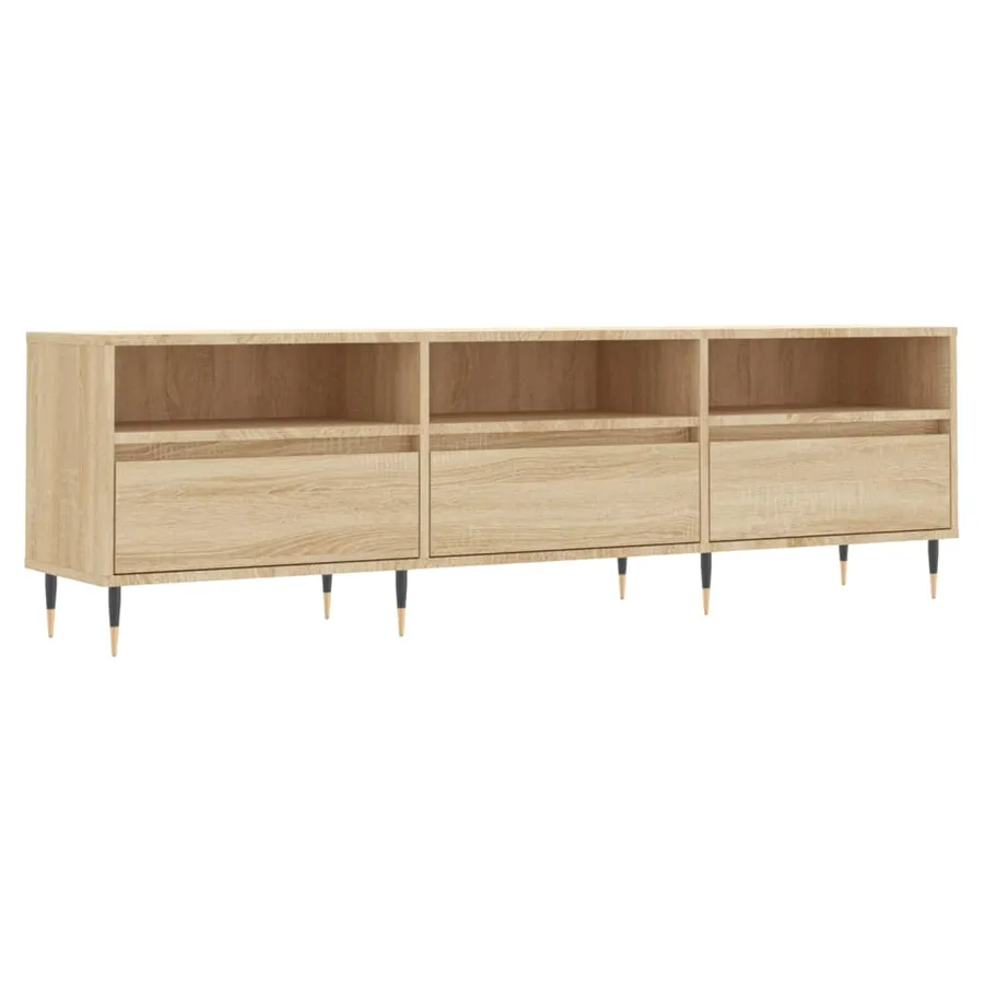 Meuble TV chêne sonoma 150x30x44,5 cm bois d'ingénierie - 2