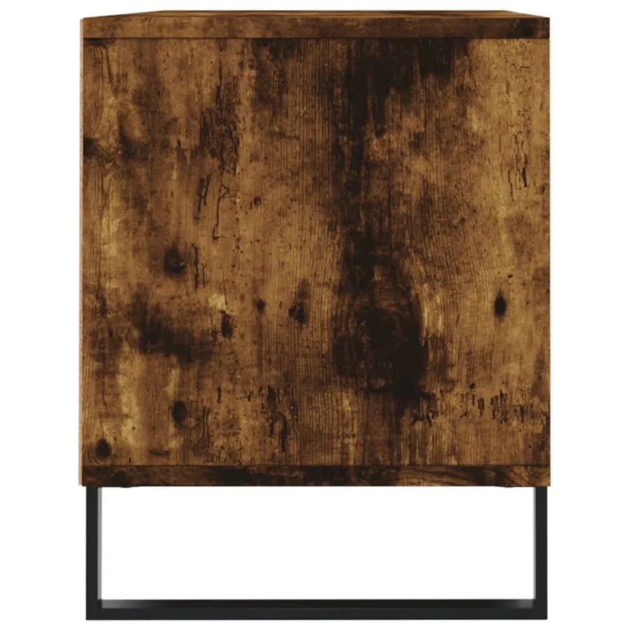 Meuble TV chêne fumé 100x34,5x44,5 cm bois d'ingénierie - 7