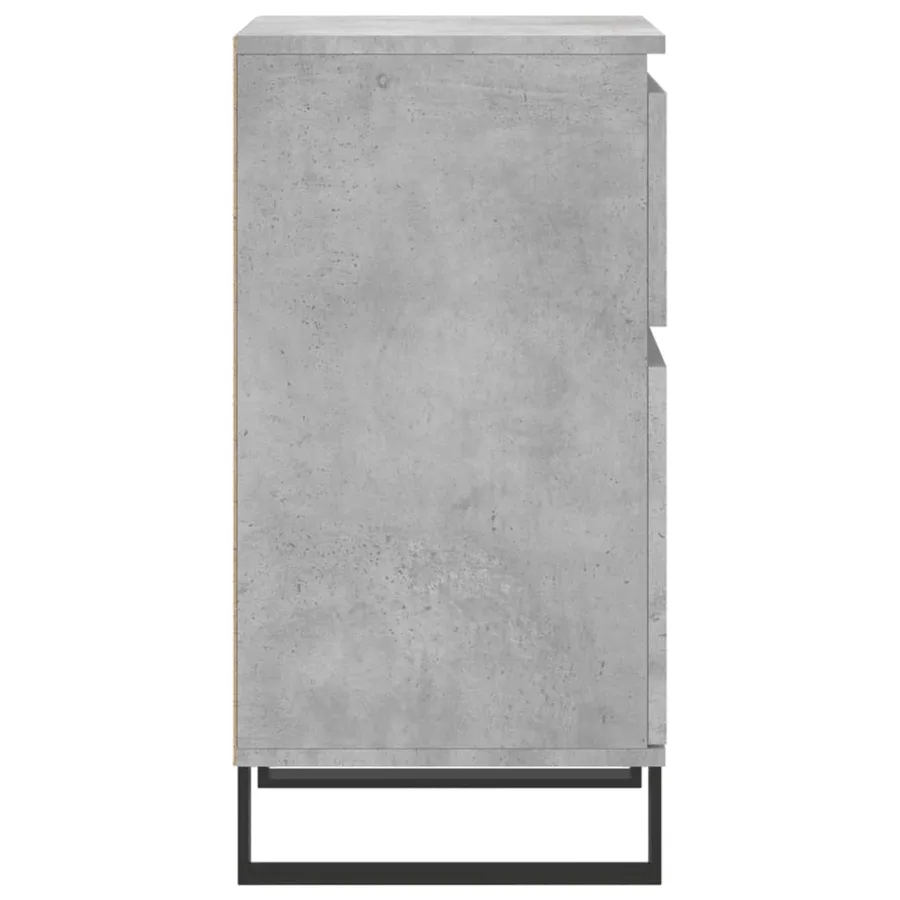 Buffets 2 pcs gris béton 40x35x70 cm bois d'ingénierie - 8