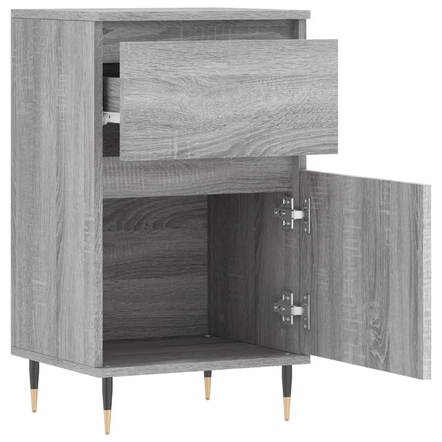 Buffet sonoma gris 40x35x70 cm bois d'ingénierie - 4
