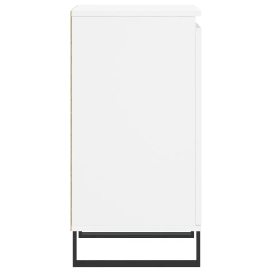 Buffets 2 pcs blanc 40x35x70 cm bois d’ingénierie - 8