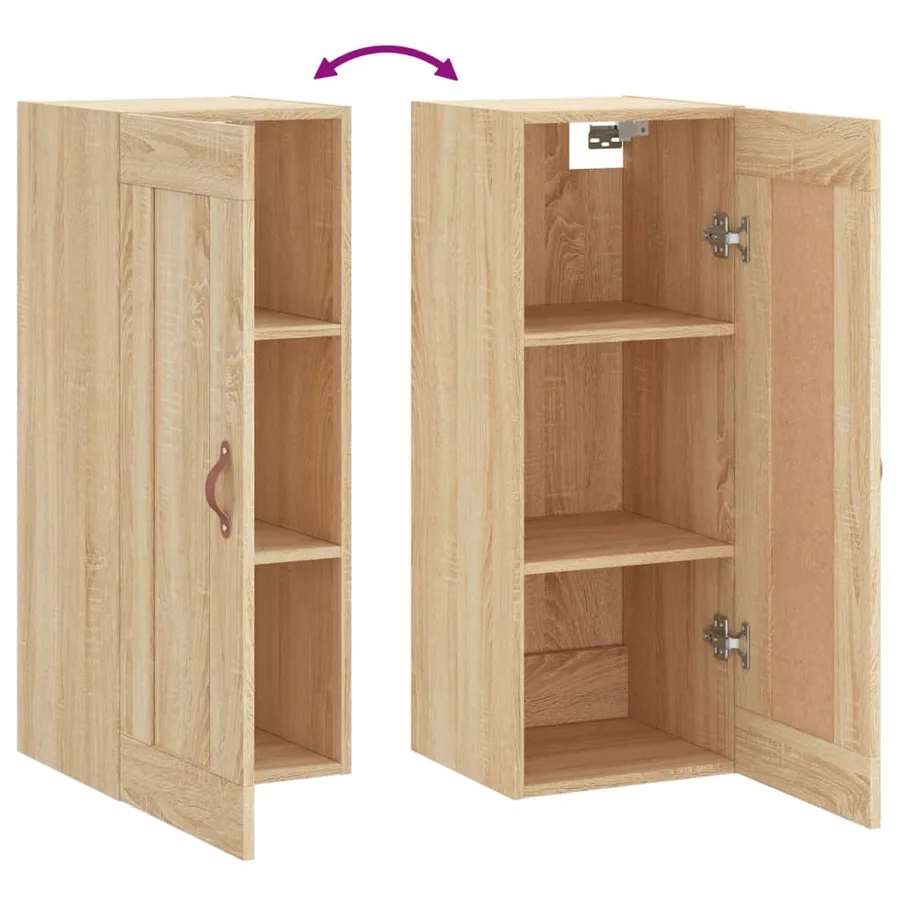 Armoire murale chêne sonoma 34,5x34x90 cm bois d'ingénierie - 10