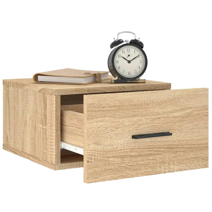 Tables de chevet murales 2 pcs chêne sonoma 35x35x20 cm - 4
