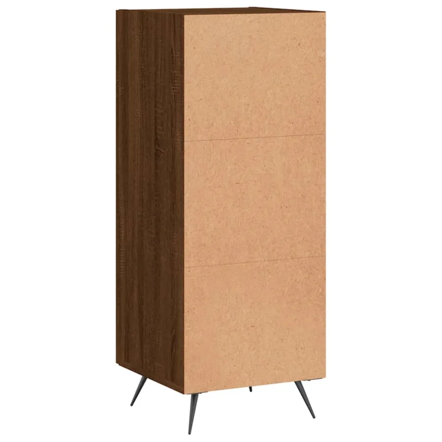Buffet Chêne marron 34,5x34x90 cm Bois d'ingénierie - 8