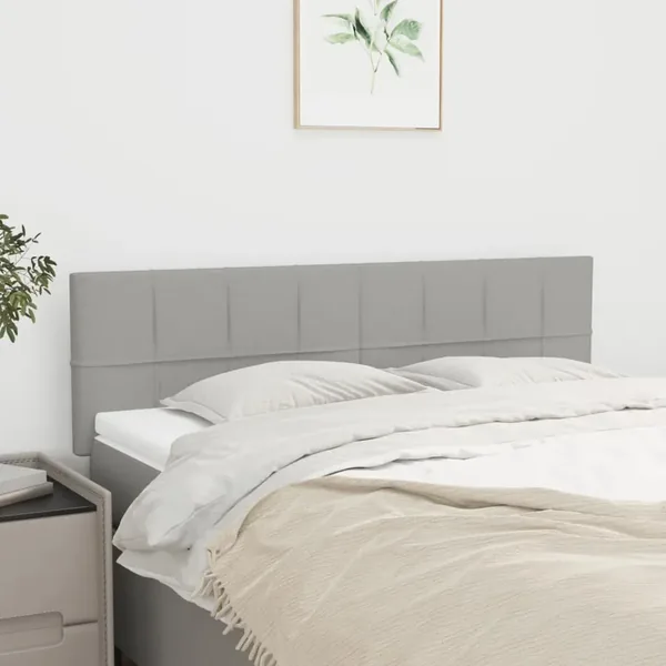 Têtes de lit Gris clair 144x5x78/88 cm Tissu