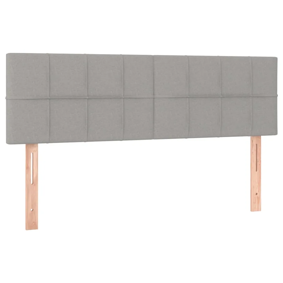 Têtes de lit Gris clair 144x5x78/88 cm Tissu - 2