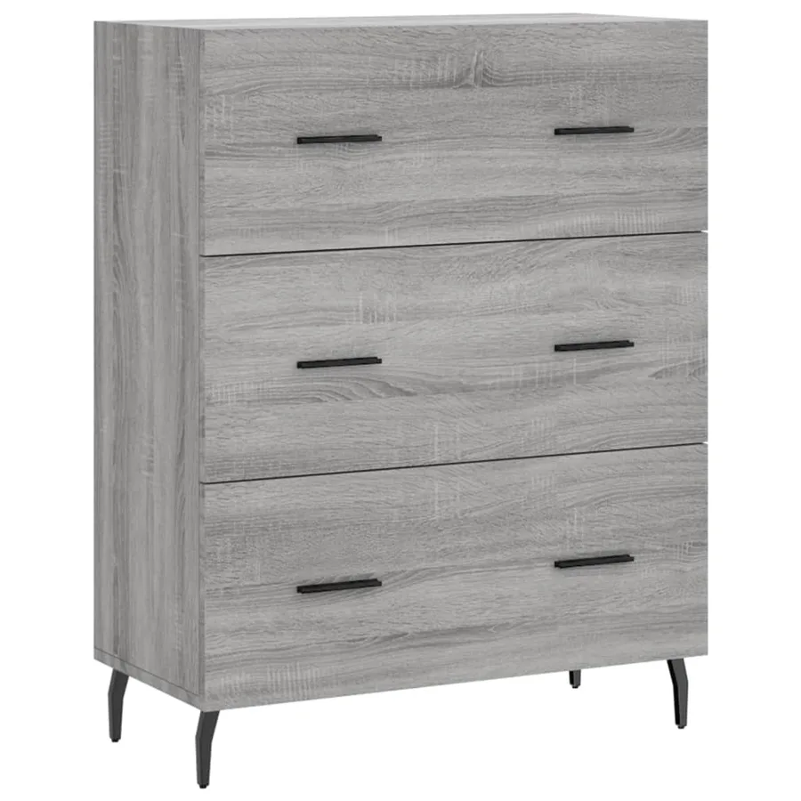 Buffet sonoma gris 69,5x34x90 cm bois d'ingénierie - 2