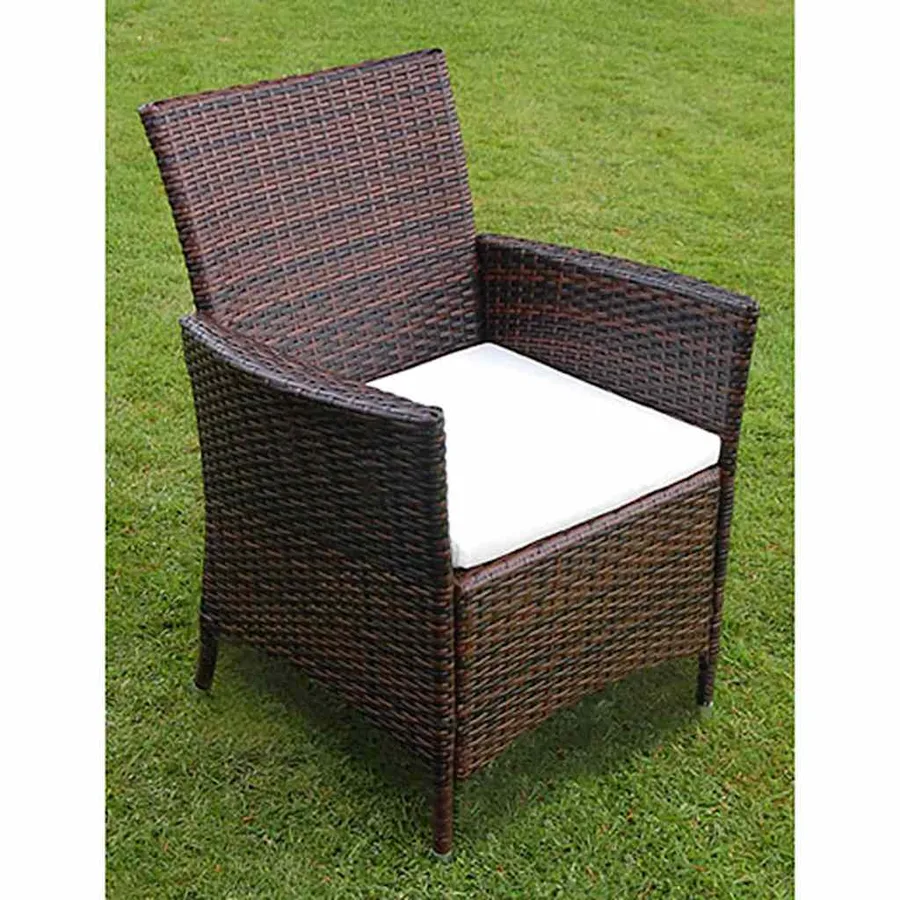 Ensemble à manger d'extérieur 7 pcs et coussins Résine tressée - 3