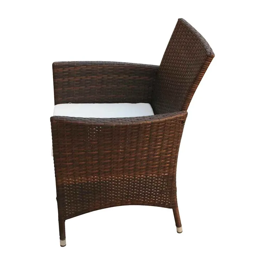 Ensemble à manger d'extérieur 7 pcs et coussins Résine tressée - 6