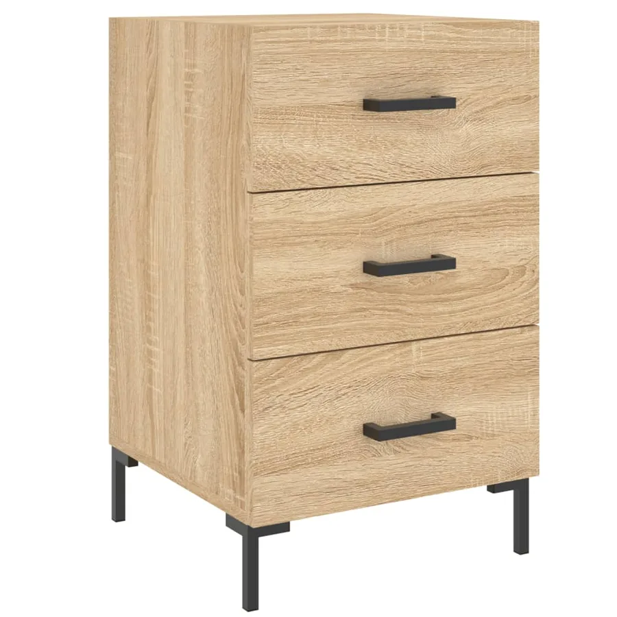 Table de chevet chêne sonoma 40x40x66 cm bois d'ingénierie - 2