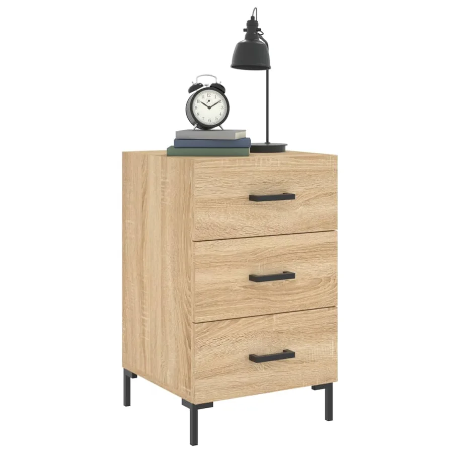 Table de chevet chêne sonoma 40x40x66 cm bois d'ingénierie - 3