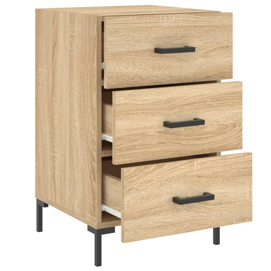 Table de chevet chêne sonoma 40x40x66 cm bois d'ingénierie - 7