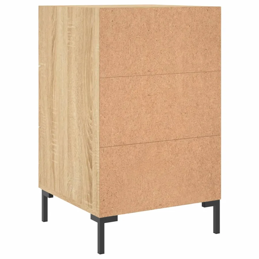 Table de chevet chêne sonoma 40x40x66 cm bois d'ingénierie - 8