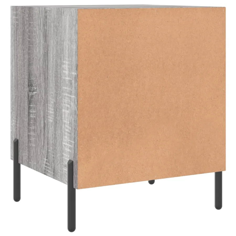 Table de chevet sonoma gris 40x40x50 cm bois d'ingénierie - 8