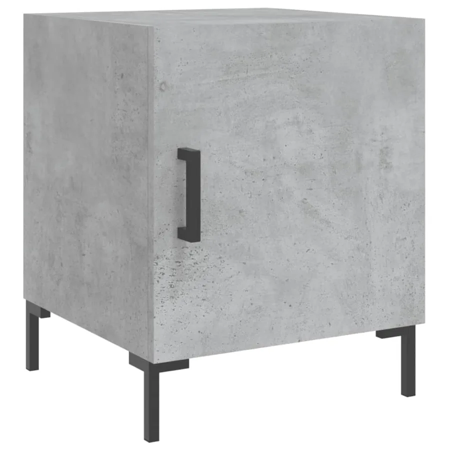 Tables de chevet 2 pcs gris béton 40x40x50 cm bois d’ingénierie - 3