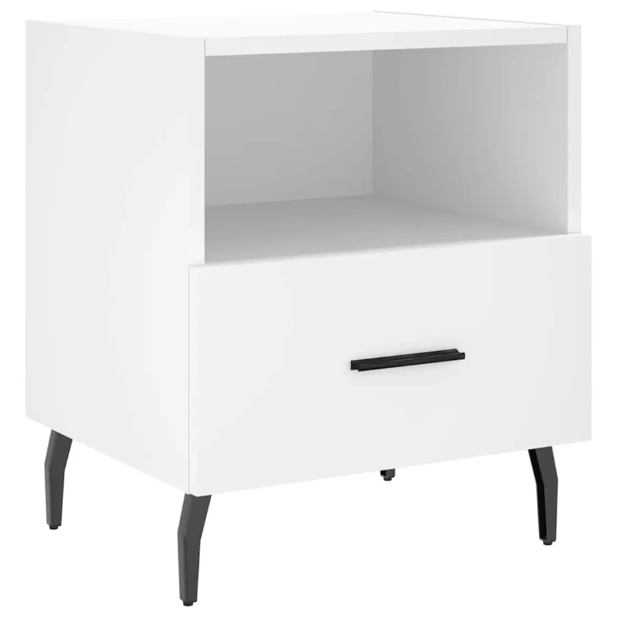 Tables de chevet 2 pcs blanc 40x35x47,5 cm bois d’ingénierie - 6