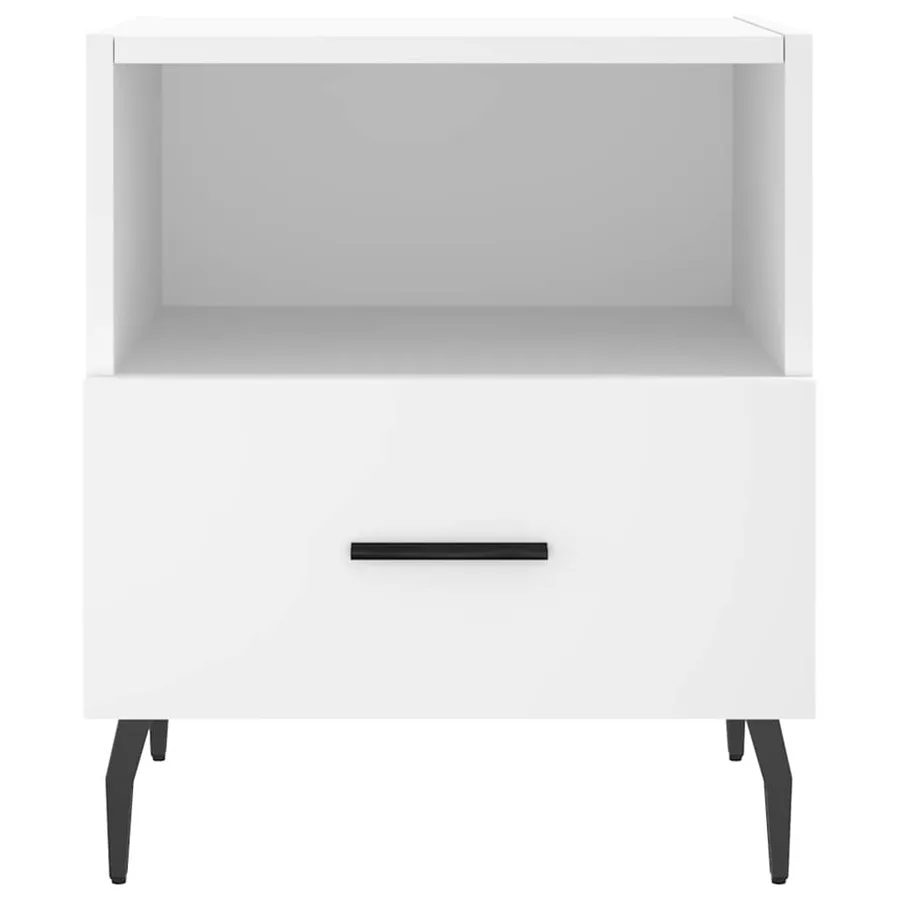 Tables de chevet 2 pcs blanc 40x35x47,5 cm bois d’ingénierie - 7