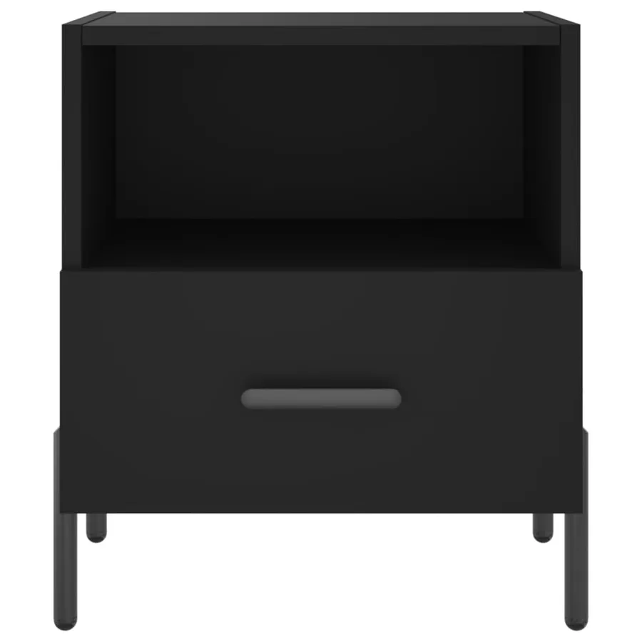Tables de chevet 2 pcs noir 40x35x47,5 cm bois d’ingénierie - 7