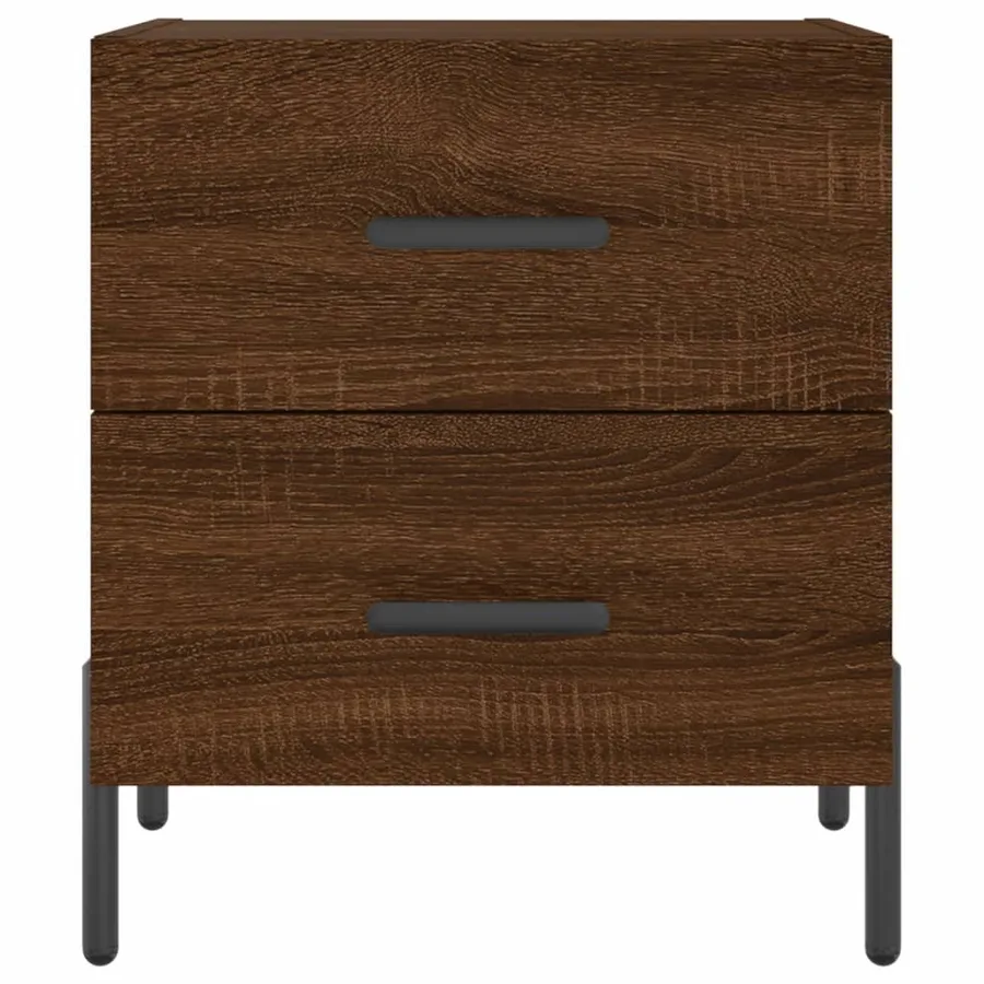 Tables de chevet 2 pcs chêne marron 40x35x47,5 cm - 6